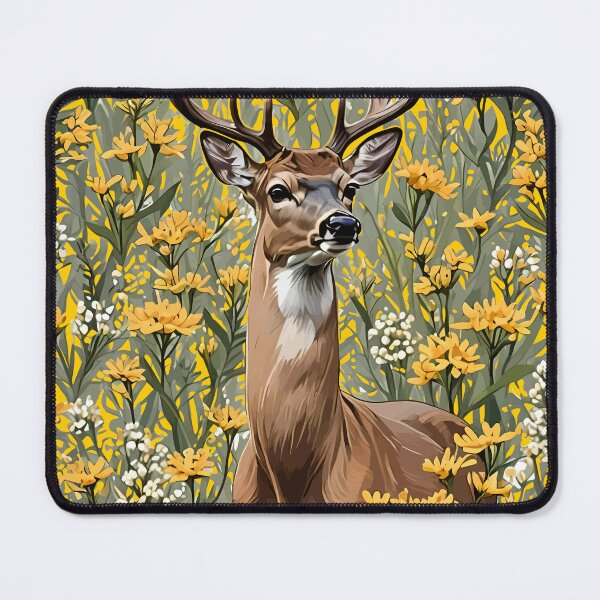 Item preview, Nebraskan White Tailed Deer Surrounded By Goldenrod 1 designed and sold by taiche.