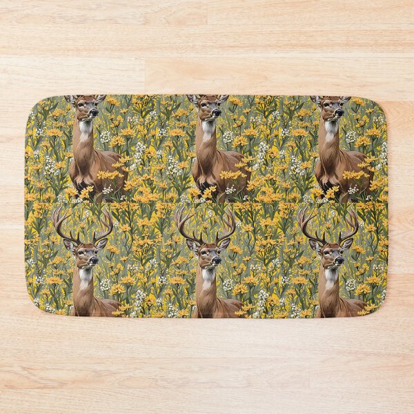 Item preview, Nebraskan White Tailed Deer Surrounded By Goldenrod 1 designed and sold by taiche.
