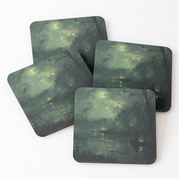 Item preview, Moonlit Fishing in a Mystic Forest designed and sold by palmyst.