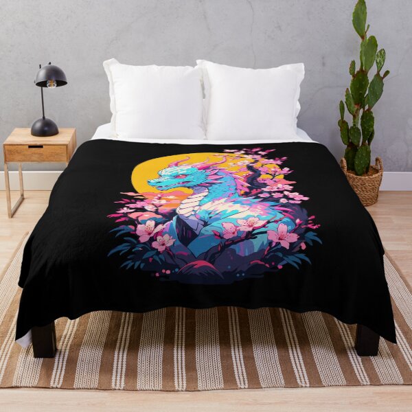 Item preview, Vintage Vaporwave Art Japanese Dragon designed and sold by LuminOrb.