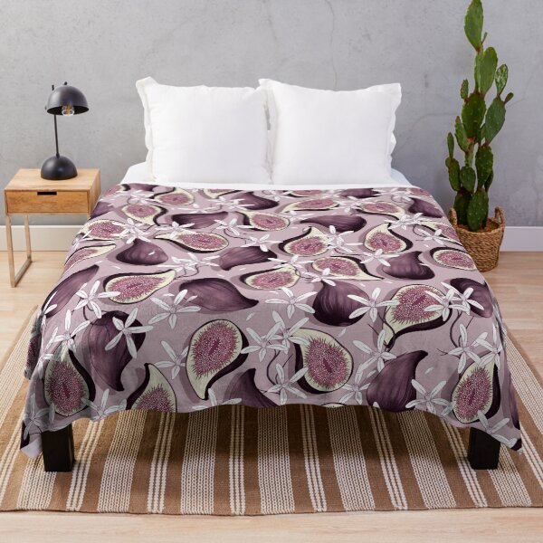 Item preview, Flowers and fruits of figs, Brown fruits on a light brown background designed and sold by Alex  Blud.
