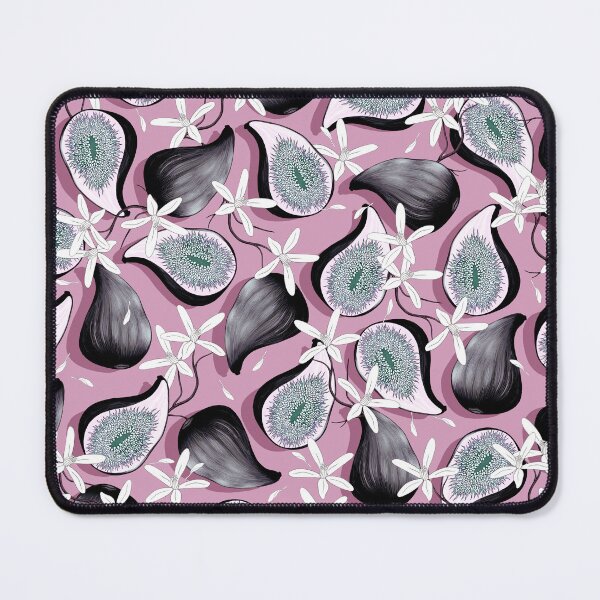 Item preview, Flowers and fruits of figs, Dark gray fruits on a light lilac background designed and sold by Alex  Blud.