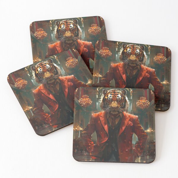 Item preview, Tiger in a Red Blazer at the Gala designed and sold by palmyst.