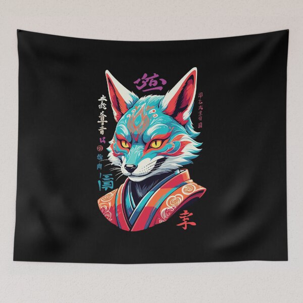 Item preview, Japanese Kitsune Mask Kawaii Fox Spirit designed and sold by LuminOrb.