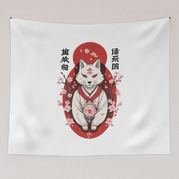 Item preview, Japanese Kitsune Mask Anime Kawaii Fox Spirit designed and sold by LuminOrb.