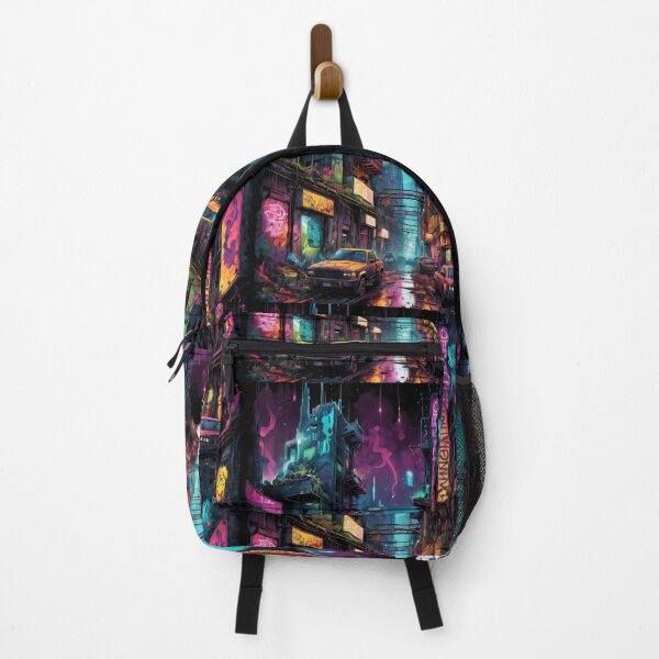 Item preview, Colorful Neon Nightscape designed and sold by ByteyCreatives.