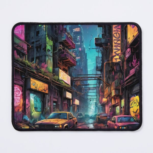 Item preview, Colorful Neon Nightscape designed and sold by ByteyCreatives.