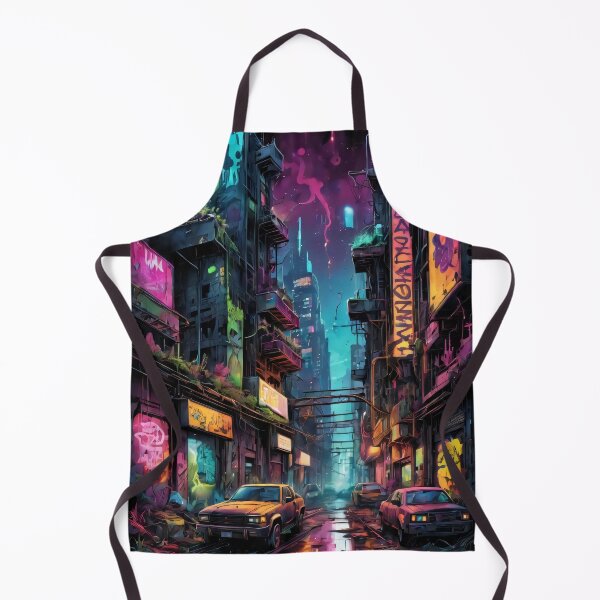 Item preview, Colorful Neon Nightscape designed and sold by ByteyCreatives.