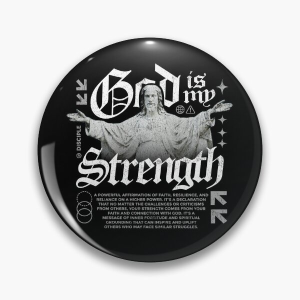 Item preview, God is my Strength - Black designed and sold by Disciple Clothing.