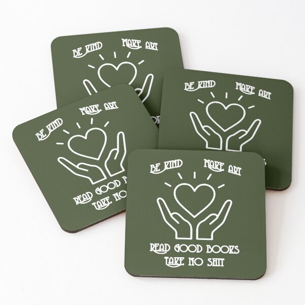 Item preview, Be kind, Make art, Read good books, Take no sh*t (white) designed and sold by SolidEarthArt.