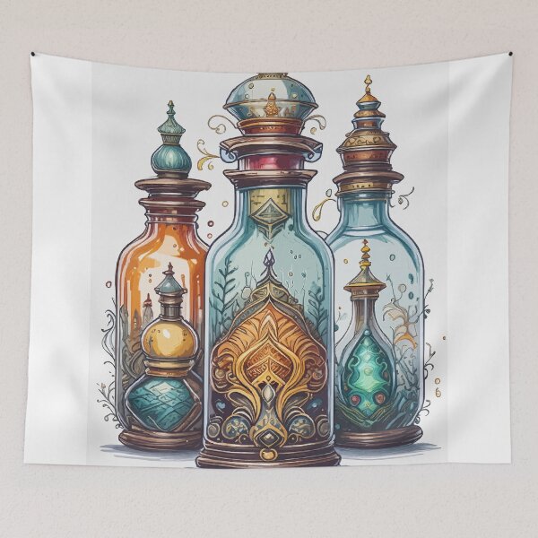 Item preview, Healing Elixirs: Vintage Pharmacy Bottles designed and sold by bb-15artstudio.