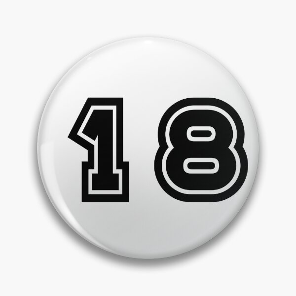 Item preview, 18, eighteen, black, sport designed and sold by Numbers-Art.