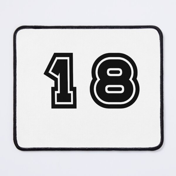 Item preview, 18, eighteen, black, sport designed and sold by Numbers-Art.