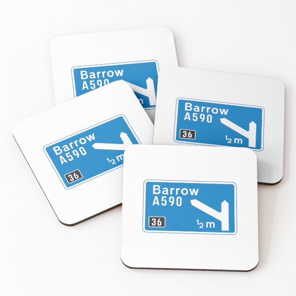 Item preview, The M6 Junction 39 A590 UK Motorway Sign - Barrow, Cumbria designed and sold by Cumbria Guru.