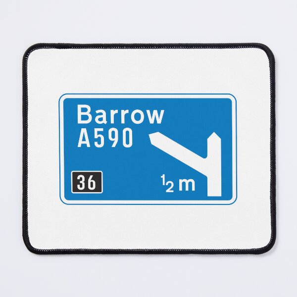 Item preview, The M6 Junction 39 A590 UK Motorway Sign - Barrow, Cumbria designed and sold by Cumbria Guru.