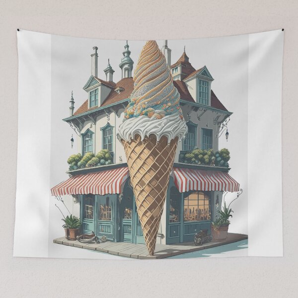 Item preview, Scoops of Nostalgia: Retro Ice Cream Parlors designed and sold by bb-15artstudio.