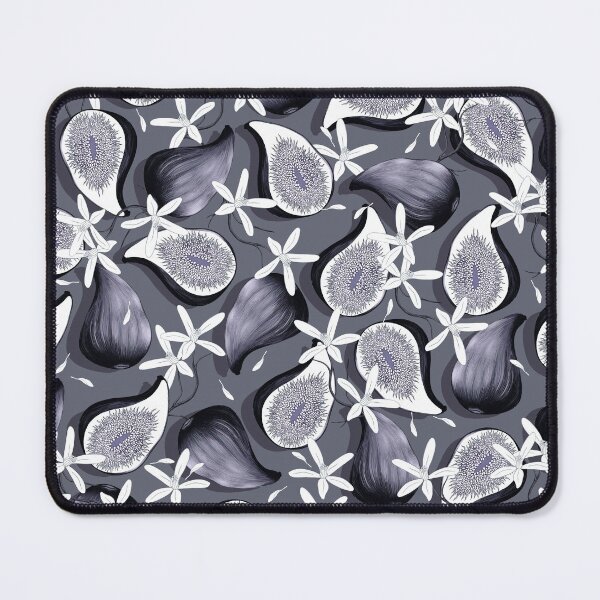 Item preview, Flowers and fruits of figs, Dark gray fruits on a dark gray background designed and sold by Alex  Blud.