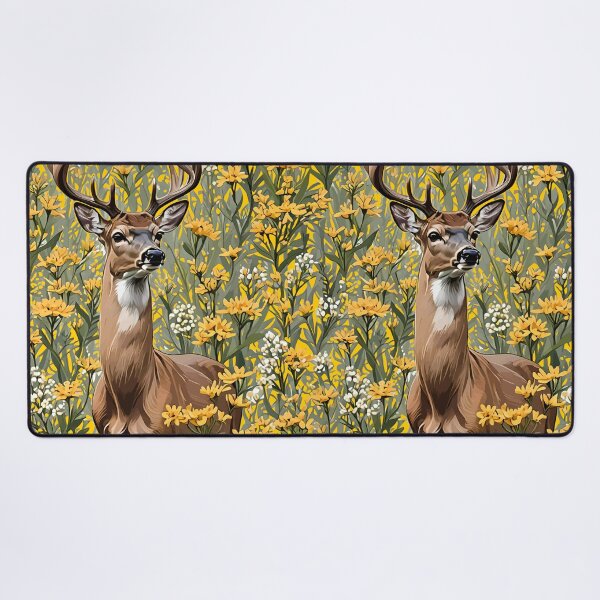 Item preview, Nebraskan White Tailed Deer Surrounded By Goldenrod 1 designed and sold by taiche.