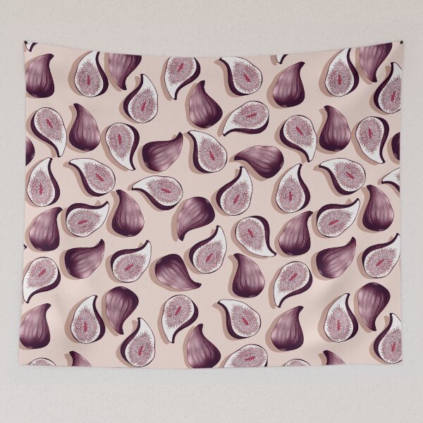 Item preview, Figs, Brown fruits on a beige background designed and sold by Alex  Blud.
