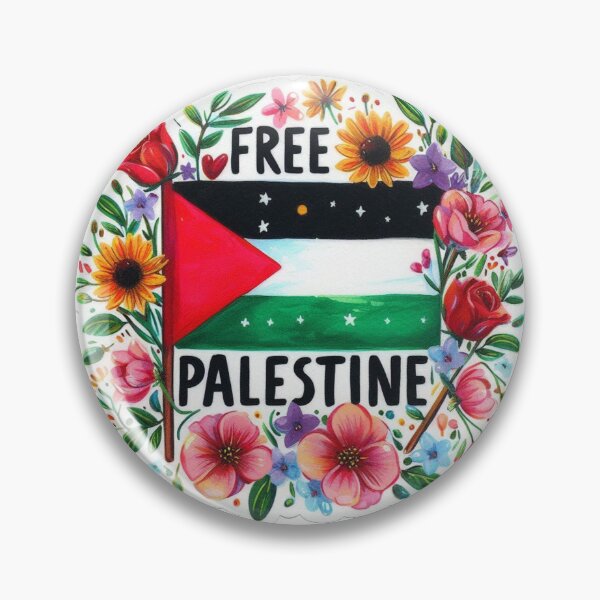 Item preview, Free Palestine Flag with Floral Design designed and sold by EpiphanyArt28.