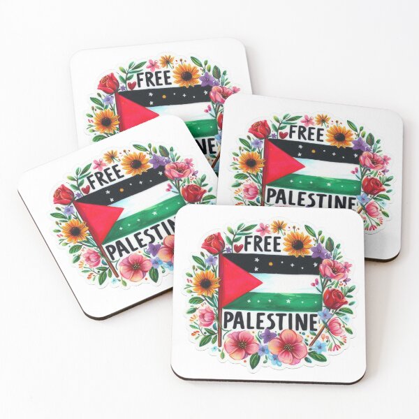 Item preview, Free Palestine Flag with Floral Design designed and sold by EpiphanyArt28.