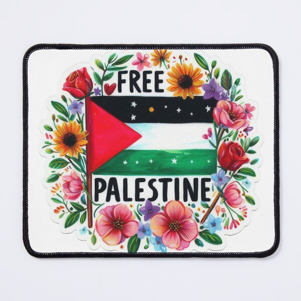 Item preview, Free Palestine Flag with Floral Design designed and sold by EpiphanyArt28.