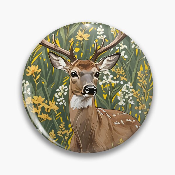 Item preview, Nebraskan White Tailed Deer Surrounded By Goldenrod 2 designed and sold by taiche.