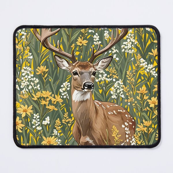 Item preview, Nebraskan White Tailed Deer Surrounded By Goldenrod 2 designed and sold by taiche.