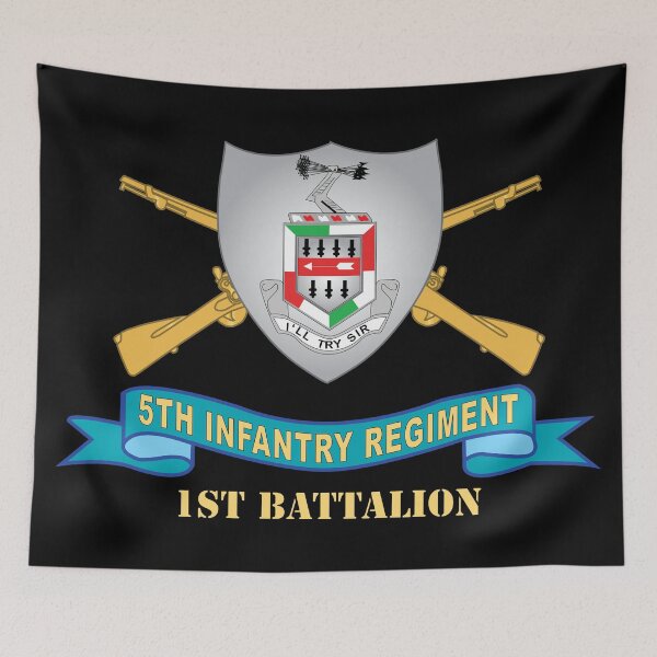 Item preview, Army - 5th Infantry Regiment - DUI - 1st Battalion w Br - Ribbon X 300 designed and sold by Military Insignia Products.