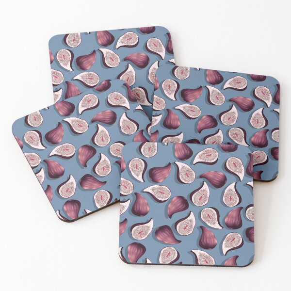 Item preview, Figs, Brown fruits on a blue background designed and sold by Alex  Blud.