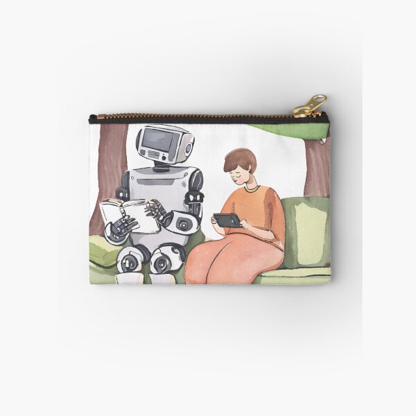 Item preview, Robotic Bookworm: Cute Robot Reading a Book designed and sold by DeCodeArtShop.