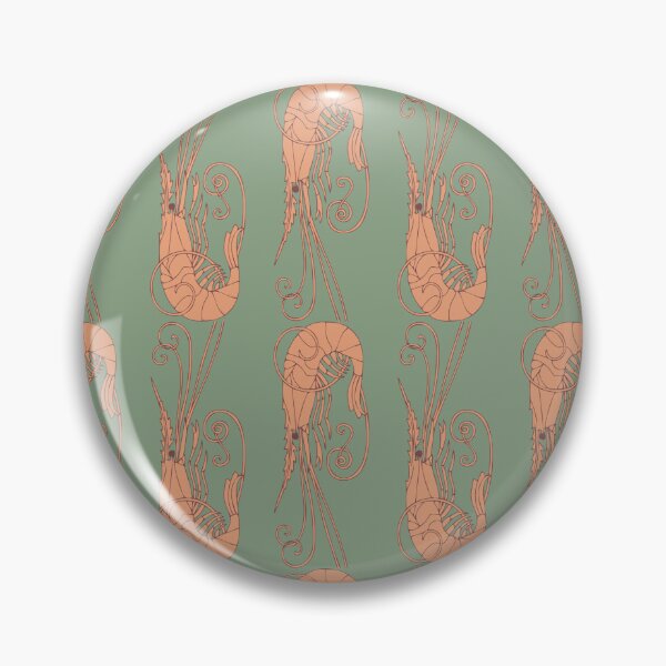 Item preview, Art Nouveau Shrimp designed and sold by Coastal Garden Design Studio.