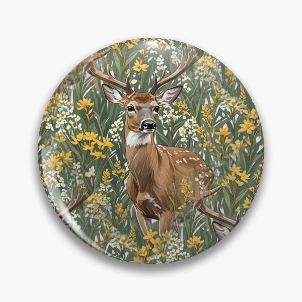 Item preview, Nebraskan White Tailed Deer Surrounded By Goldenrod Pattern 2 designed and sold by taiche.