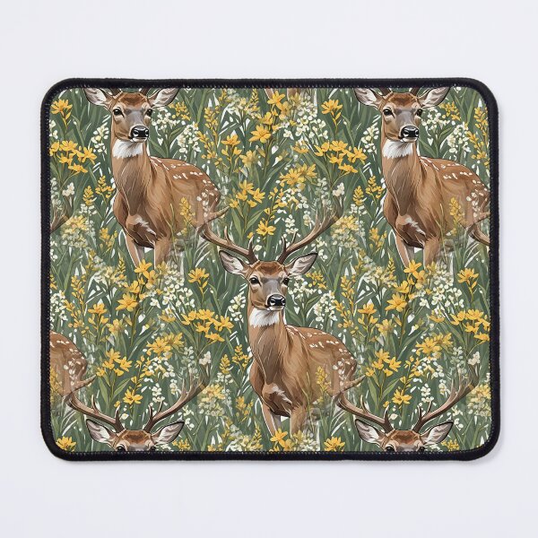 Item preview, Nebraskan White Tailed Deer Surrounded By Goldenrod Pattern 2 designed and sold by taiche.