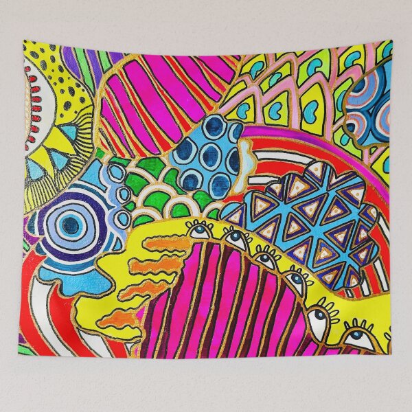 Item preview, 636. Bold Colorful Psychedelic Abstraction Vibrant Delight designed and sold by Veera Zukova.