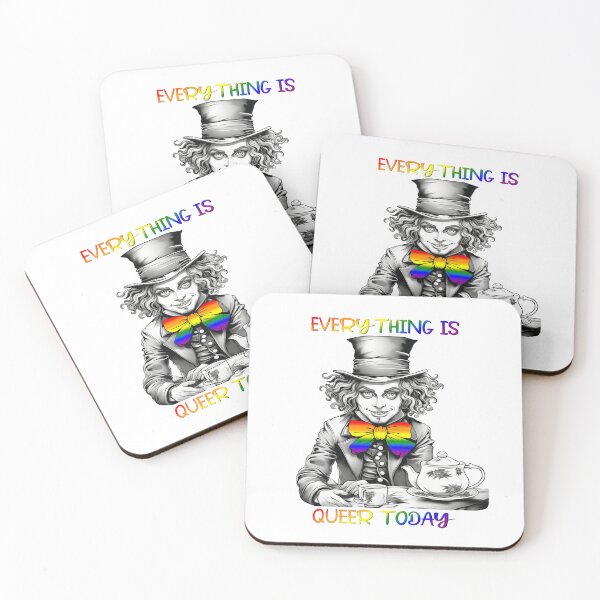 Item preview, Mad Hatter Everything is Queer Today - Alice in Wonderland, Gay Pride, Rainbow Flag, LGBTQ Pride designed and sold by Travelslightly.