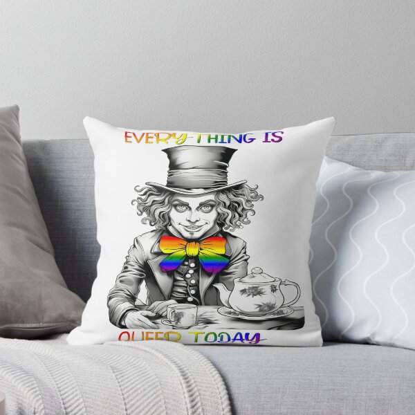 Item preview, Mad Hatter Everything is Queer Today - Alice in Wonderland, Gay Pride, Rainbow Flag, LGBTQ Pride designed and sold by Travelslightly.