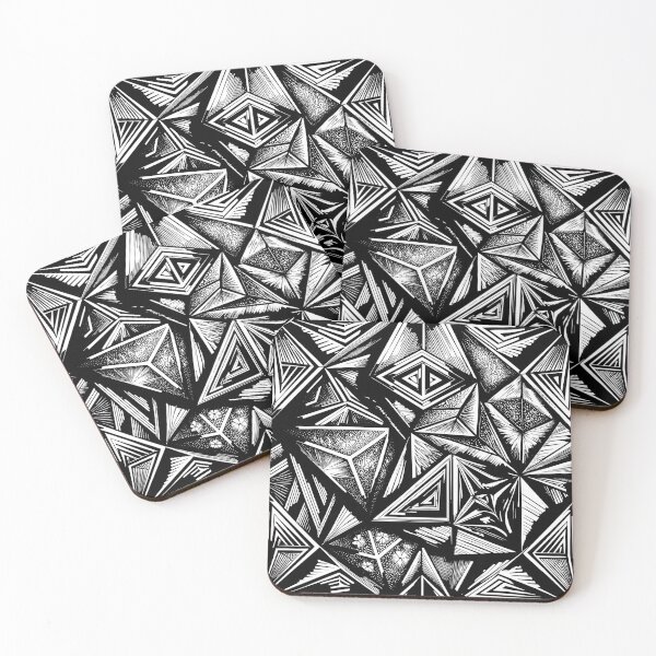 Item preview, Monochrome Symmetry,abstract illustration designed and sold by AgarutanPrint.