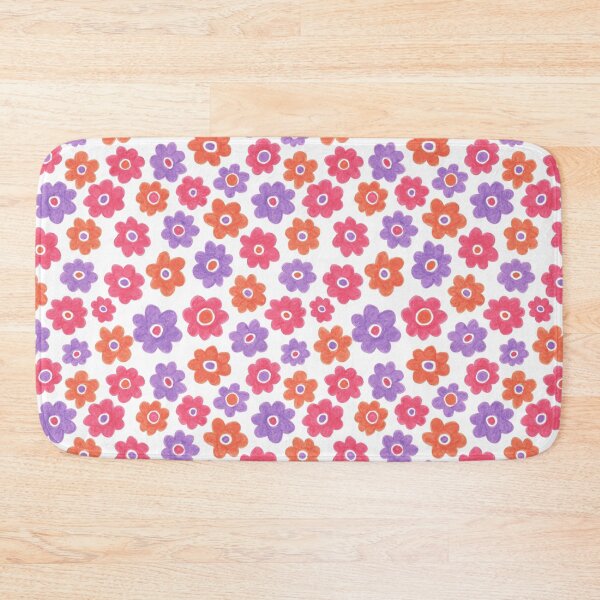 Artikelvorschau, Marker-Blumenmuster in Pink, Lila und Orange entworfen und verkauft von CircusCreative.