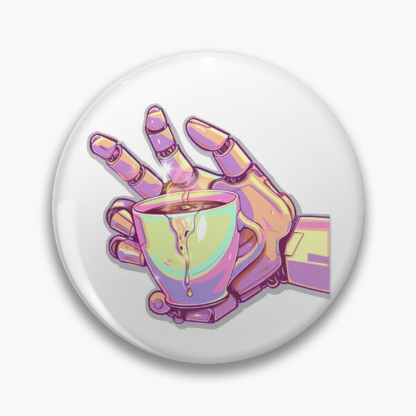 Item preview, Cyberpunk Robot Coffee Art designed and sold by RozziLofi.