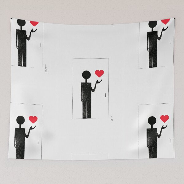 Item preview, Red Heart in Hand - Minimalist Illustration designed and sold by Piotrek0001.