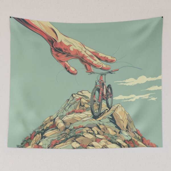 Item preview, mountain biker - MTB designed and sold by FlowersColorful.