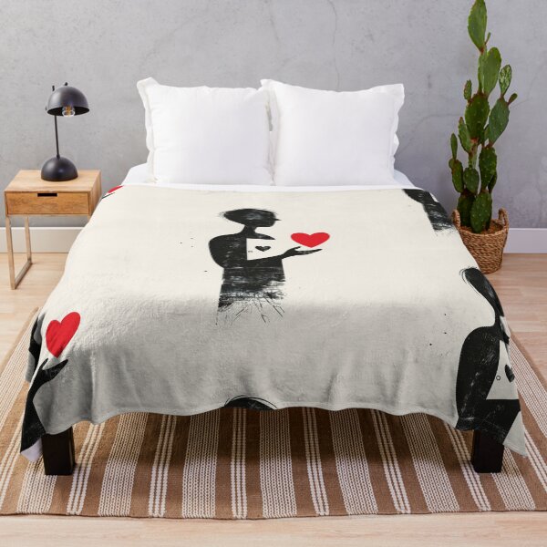 Item preview, Red Heart in Hand - Minimalist Illustration designed and sold by Piotrek0001.