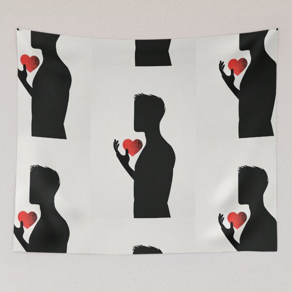 Item preview, Red Heart in Hand - Minimalist Illustration designed and sold by Piotrek0001.