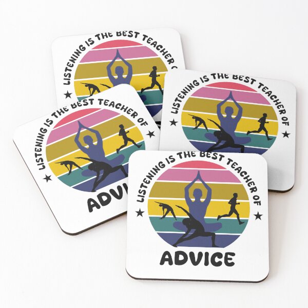 Item preview, Listening is the best teacher of advice, yoga day designed and sold by Abibless1998.