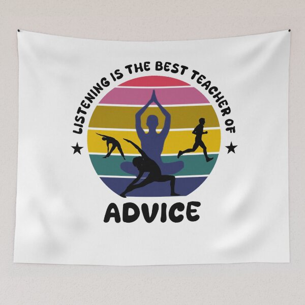 Item preview, Listening is the best teacher of advice, yoga day designed and sold by Abibless1998.