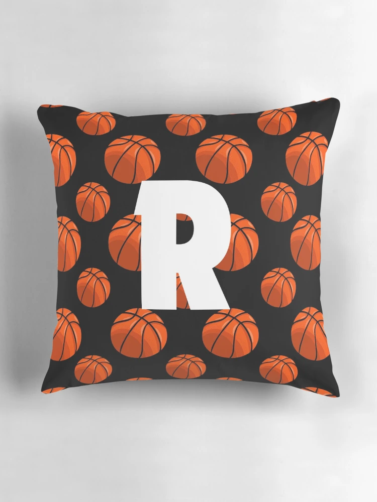 Thumbnail 3 of 4, Pillow, Letter R on Basketball Pattern designed and sold by PatternCreators.