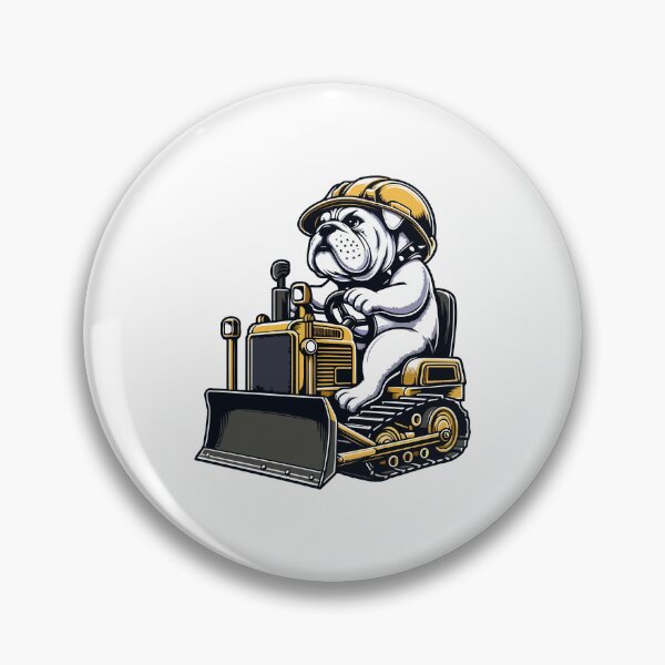 Item preview, Construction Pup on Duty - Bulldog Driving Bulldozer designed and sold by Akioos.
