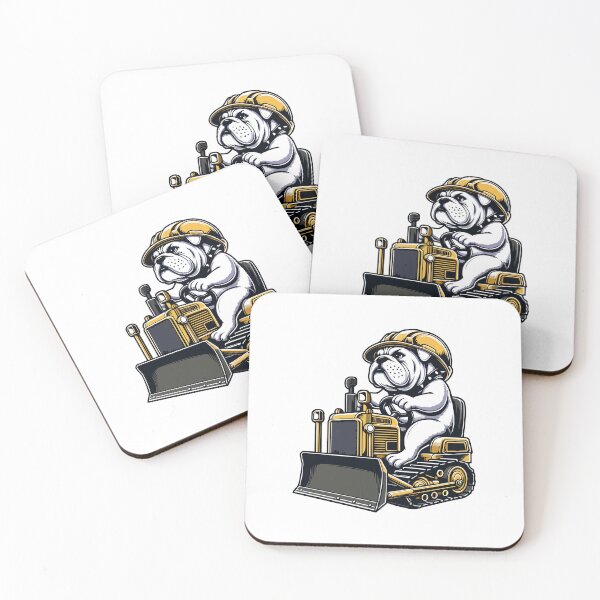 Item preview, Construction Pup on Duty - Bulldog Driving Bulldozer designed and sold by Akioos.