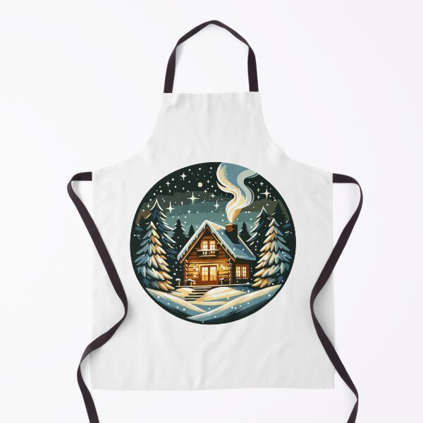 Item preview, Cozy Winter Cabin in a Snowy Forest Night designed and sold by Akioos.